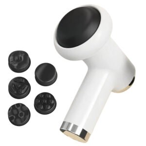 Pistolet Masseur Corporel Électrique 5-en-1 Blanc