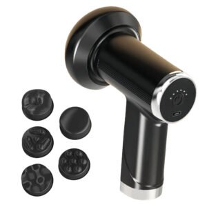 Pistolet Masseur Corporel Électrique 5-en-1 Noir